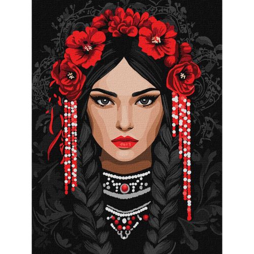 Картина по номерах "Незламна українка" 30х40 см  мініатюра фото 1