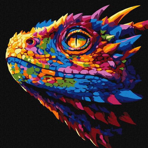Картина по номерам "Яркий дракон" 30х30 см мініатюра фото 1 Картина по номерам "Яркий дракон" 30х30 см мініатюра фото 1