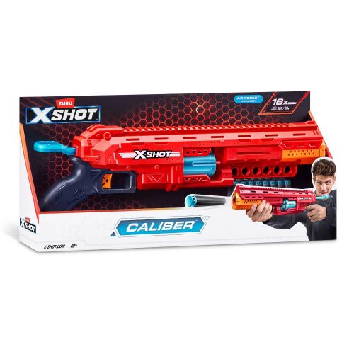 X-Shot Швидкострільний бластер Excel-S1 Caliber (16 патронів), арт. 36675R мініатюра фото 1 X-Shot Швидкострільний бластер Excel-S1 Caliber (16 патронів), арт. 36675R мініатюра фото 1