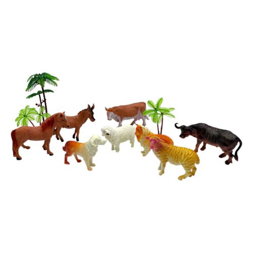 Набір тварин (11 елементів, 8 тварин, аксесуари) в пакеті мініатюра фото 1 Набір тварин (11 елементів, 8 тварин, аксесуари) в пакеті мініатюра фото 1