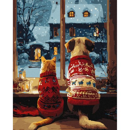 Картина по номерах "Затишок пухнастиків" 40х50 см  мініатюра фото 1