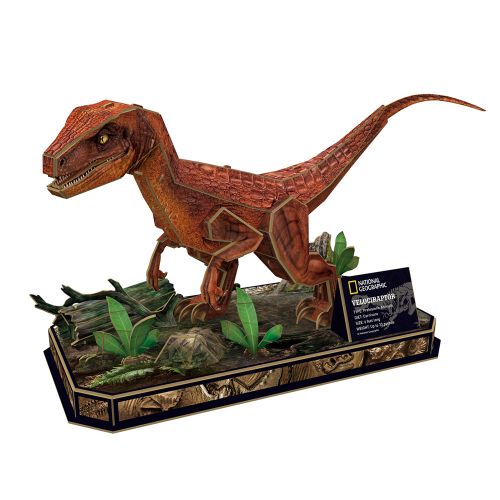 CubicFun Трехмерная головоломка-конструктор National Geographic Dino Велоцираптор  мініатюра фото 1 CubicFun Трехмерная головоломка-конструктор National Geographic Dino Велоцираптор  мініатюра фото 1