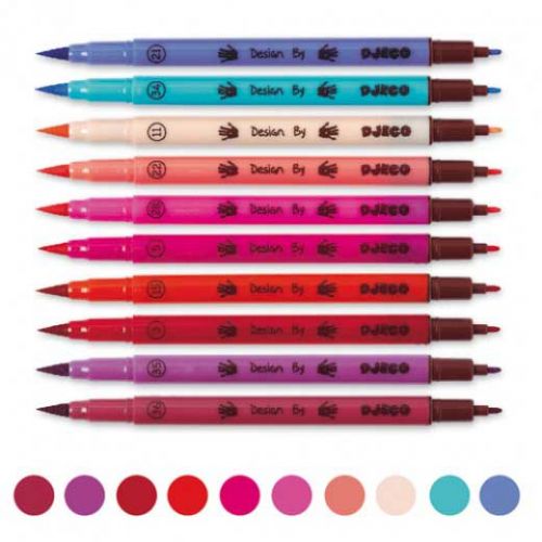 Фломастери кольорові з аксесуарами набір 10шт.  мініатюра фото 1