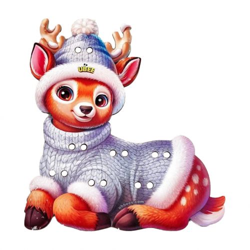 Деревянная игрушка-шнуровка "Олененок" мініатюра фото 1 Деревянная игрушка-шнуровка "Олененок" мініатюра фото 1