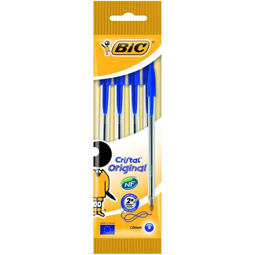 Набір кулькових ручок BIC Cristal, 4 шт.  мініатюра фото 1