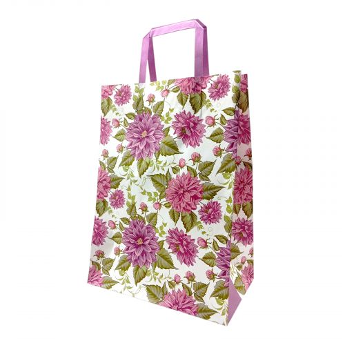 Пакет паперовий з ручками Крафт білий 25х15х34,5  мініатюра фото 1