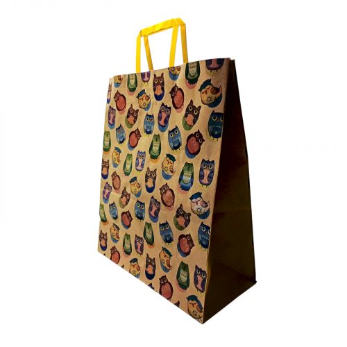 Пакет паперовий з ручками бурий 32х15х38  мініатюра фото 1