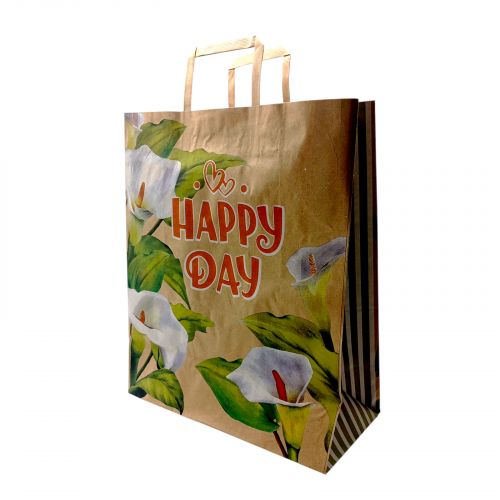 Пакет паперовий з ручками бурий 32х15х38  мініатюра фото 1