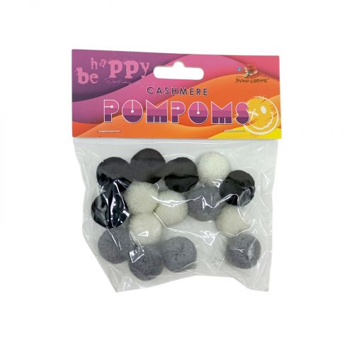Помпони, кашемірові 2см,3 кольори,15шт  мініатюра фото 1