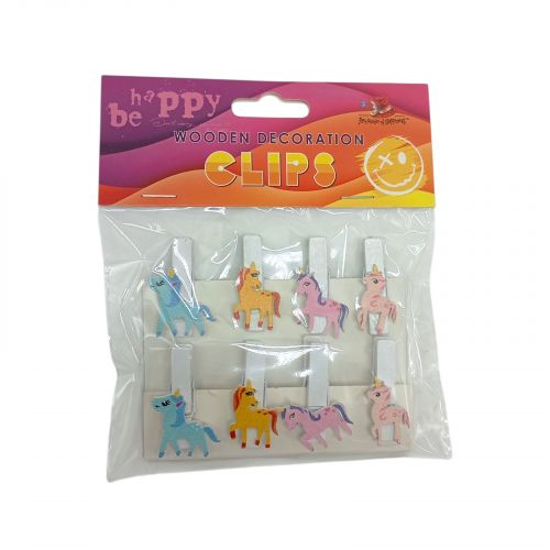 Деревʼяні декоративні затискачі, 8шт  мініатюра фото 1