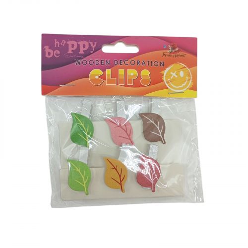 Деревʼяні декоративні затискачі, 6шт  мініатюра фото 1