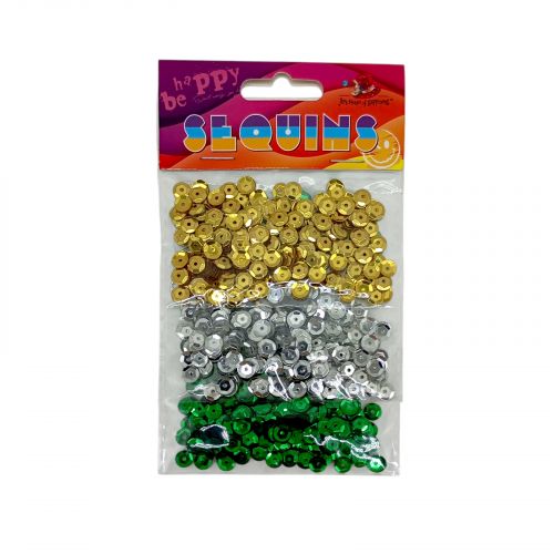 Блискітки, 6мм, 5г*3 пакетики  мініатюра фото 1 Блискітки, 6мм, 5г*3 пакетики  мініатюра фото 1