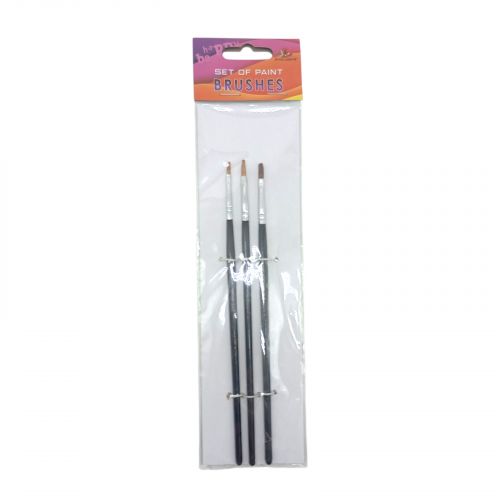 Набір пензлів для малювання,Коза,розмір 2,4,6, 3шт.в пакеті,плоска головка,деревʼяна ручка картинка Набір пензлів для малювання,Коза,розмір 2,4,6, 3шт.в пакеті,плоска головка,деревʼяна ручка фото