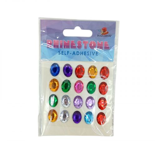 Стрази самоклеючі, 1,4*1,0см,20шт.  мініатюра фото 1