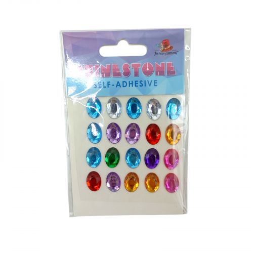 Стрази самоклеючі, 1,4*1,0см,20шт.  мініатюра фото 1