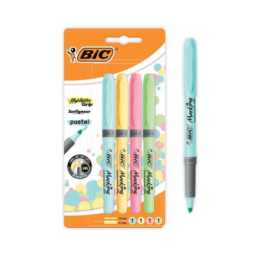 Набір текстових маркерів BIC Pastel, 4 шт  мініатюра фото 1