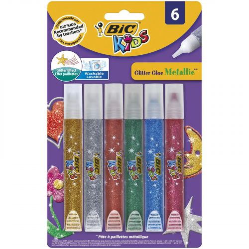 Набор карандашного клея BIC Metallic Glitter, 6 шт  мініатюра фото 1 Набор карандашного клея BIC Metallic Glitter, 6 шт  мініатюра фото 1