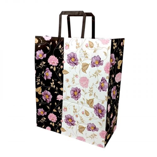 Пакет паперовий з ручками 38х32см Крафт білий (ВИД 4)  мініатюра фото 1