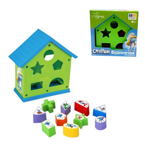 Іграшка-сортер Будиночок розвиваючий, СМУРФИ (ЗЕЛЕНИЙ)  мініатюра фото 1 Іграшка-сортер Будиночок розвиваючий, СМУРФИ (ЗЕЛЕНИЙ)  мініатюра фото 1