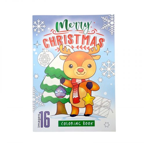 Розфарбовка, 210х297 мм, (MERRY CHRISTMAS)  мініатюра фото 1