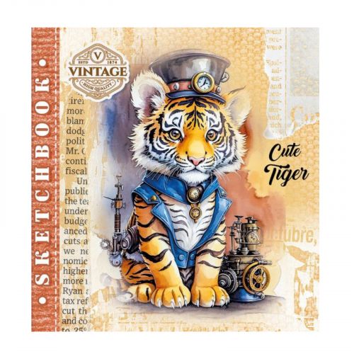 Скетчбук 36 аркушів, (CUTE TIGER)  мініатюра фото 1