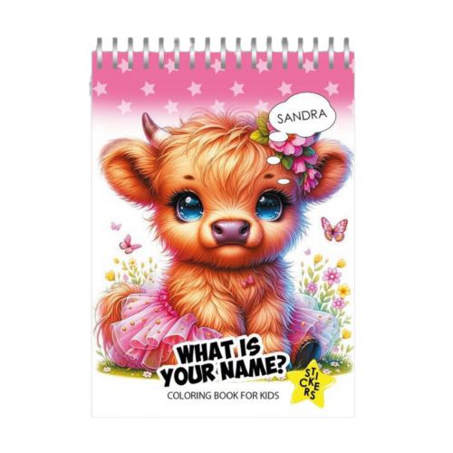 Розмальовка з наліпками 105 х 148 мм. 12 ар.  (WHAT IS YOU NAME?)  мініатюра фото 1