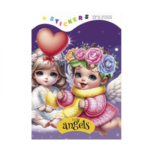 Розмальовка 135 х 190мм.  (CUTE ANGELS)  мініатюра фото 1 Розмальовка 135 х 190мм.  (CUTE ANGELS)  мініатюра фото 1