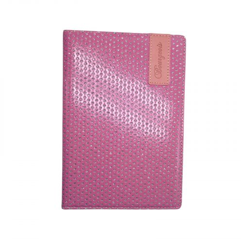 Блокнот Кожзам, А5, 80аркушів, клітинка (РОЖЕВИЙ)  мініатюра фото 1