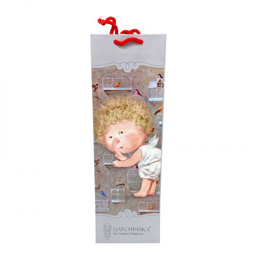 Пакет паперовий 11.5*37*8.5 СІРИЙ фото