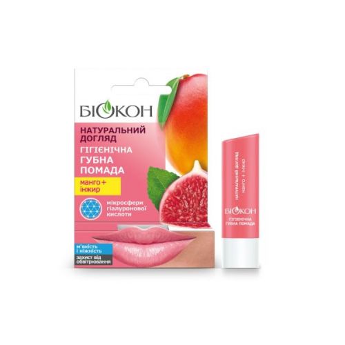 Биокон Гигиеническая губная помада Манго и инжир, 4. 6 г  мініатюра фото 1 Биокон Гигиеническая губная помада Манго и инжир, 4. 6 г  мініатюра фото 1