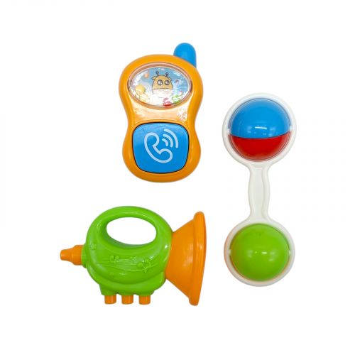 Набор погремушки в пакете 3шт (р.  упаковки 21*17см)  мініатюра фото 1