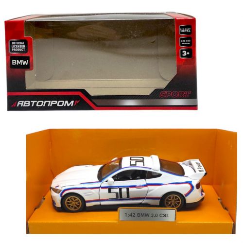 Машинка металева 1:42 BMW 3. 0CSL  мініатюра фото 1