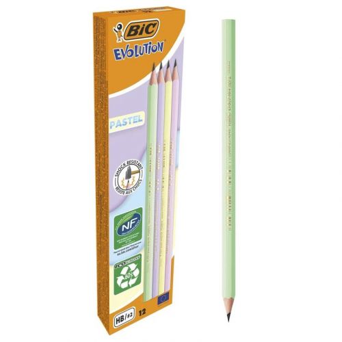 Олівець Bic Ecolution Pastel графітний, НВ, 1 шт  мініатюра фото 1