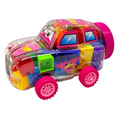 Конструктор пластиковий "Машинка" 32 дет (РОЖЕВА)  мініатюра фото 1