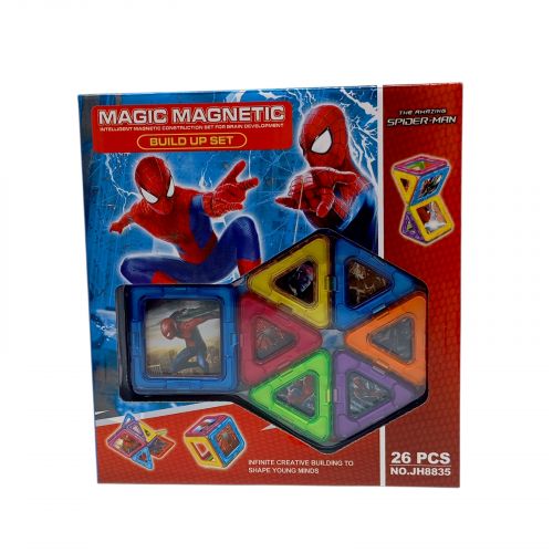 Магнитный конструктор ЧЕЛОВЕК ПАВУК 26 дет фото