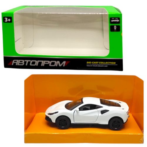 Машинка металева "АВТОПРОМ 1:43, FERRARI" (БІЛА)  мініатюра фото 1