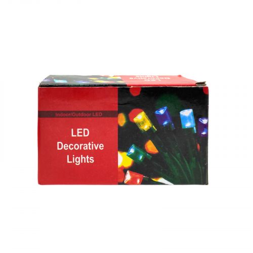 Гірлянда-штора 100 лампочок, довжина дроту 4 метри, 10 гілок, довжина гілки 44 см, від мережі 220 В, біле світло лампочок, в коробці  мініатюра фото 1