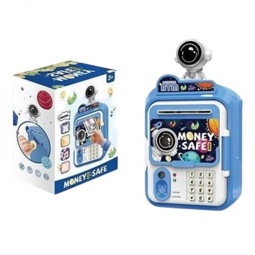 Сейф звуки, підсвічування, наліпки, іграшкові гроші, в коробці  мініатюра фото 1