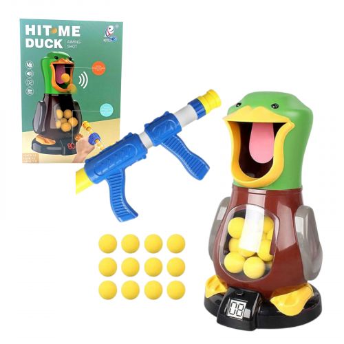 Автомат с мишенью подсветки, звук, подсчет баллов, оружие, мягкие шарики, в коробке  мініатюра фото 1