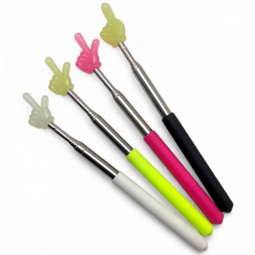 Уцінка.  Пікмі паличка з фосфорною фігуркою "Палець", телескопічна: від 20 см до 65 см Відвалюється рука  мініатюра фото 1