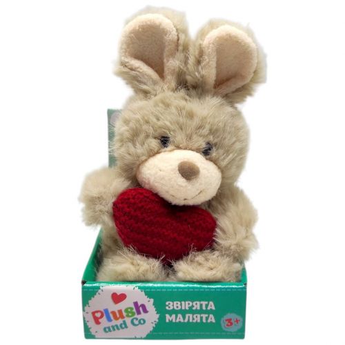 М'яка іграшка "Plush and Co.  ЗАЙЧИК" (БЕЖЕВИЙ) 16 см з вушками  мініатюра фото 1