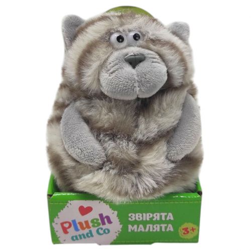 М'яка іграшка "Plush and Co.  КОТИК" (СІРИЙ В СМУЖКУ) 12 см  мініатюра фото 1