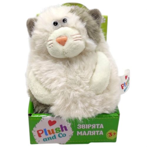 М'яка іграшка "Plush and Co.  КОТИК" (БІЛИЙ) 12 см  мініатюра фото 1