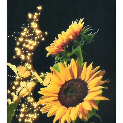 Уцінка.  Алмазна мозаїка "Прекрасні соняхи" 40х50 см - Пошкоджена слюда  мініатюра фото 1