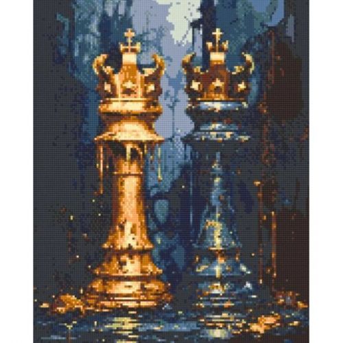Уцінка.  Алмазна мозаїка "Шахи" 40х50 см  - Порвана слюда  мініатюра фото 1