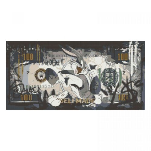 Уценка.  Алмазная мозаика/вышивка Дисней.  Бакс Банни 40*80 см - Порвана слюда  мініатюра фото 1