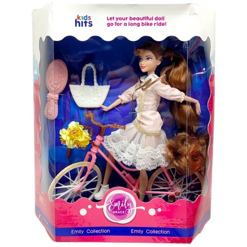 Лялька "Emily Romantic з велосипедом" короб.  30*34*10  см  мініатюра фото 1