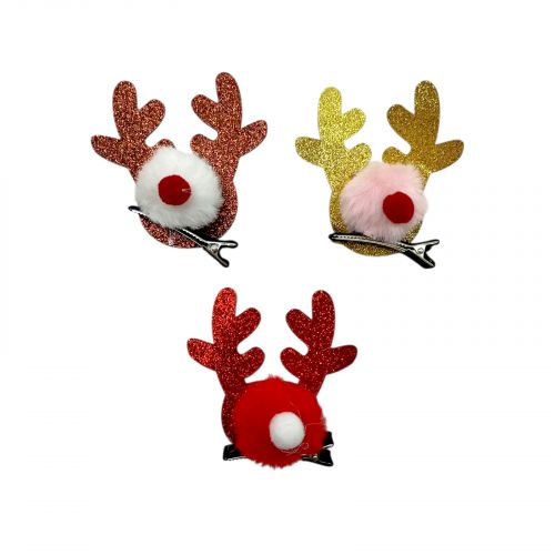 Новорічні шпильки Носик Оленя 8 см. , 3 види  мініатюра фото 1