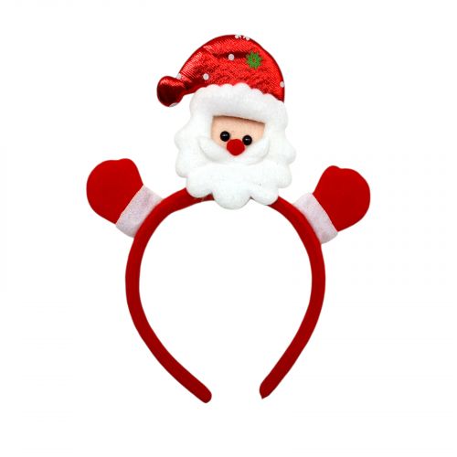 Новорічні обручі Санта 21 см  мініатюра фото 1