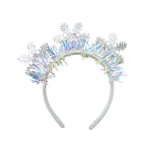 Новорічні обручі три сніжинки 19 см  мініатюра фото 1